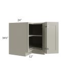 Kingston Pearl Grey Shaker 36" Lazy Susan Base Cabinet 