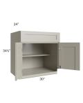 Kingston Pearl Grey Shaker 30" Sink Base Cabinet 