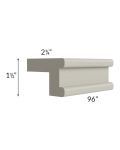 Kingston Pearl Grey Shaker 8' Light Rail Molding