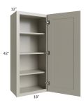 Kingston Pearl Grey Shaker 18x42 Wall Cabinet