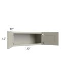 Kingston Pearl Grey Shaker 30x12 Wall Cabinet