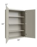 Kingston Pearl Grey Shaker 30x42 Wall Cabinet
