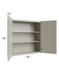 Kingston Pearl Grey Shaker 36x36 Wall Cabinet