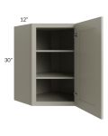 Kingston Pearl Grey Shaker 24x30 Wall Diagonal Corner Cabinet