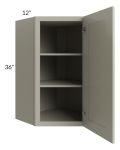 Kingston Pearl Grey Shaker 24x36 Wall Diagonal Corner Cabinet