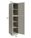 Kingston Pearl Grey Shaker 18x90x27 Wall Pantry Cabinet