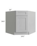Midtown Painted Grey Shaker 36" Diagonal Corner Sink Base