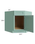 Midtown Mint Green Shaker 36" Diagonal Corner Sink Base