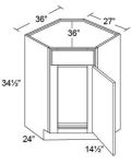 36" Diagonal Corner Sink Base