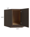 Tuscan Kona Brown 36" Full Height Door Diagonal Corner Sink Base
