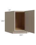 Tuscan Oyster 36" Full Height Door Diagonal Corner Sink Base