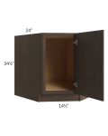 Vienna Kona Brown 36" Full Height Door Diagonal Corner Sink Base