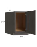 Salem Dark Grey 36" Full Height Door Diagonal Corner Sink Base