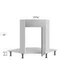 Milan Grey Gloss 36" Diagonal Corner Sink Front