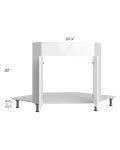 Milan White Gloss 42" Diagonal Corner Sink Front