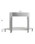 Milan Grey Gloss 42" Diagonal Corner Sink Front