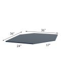 Midtown Blue Shaker 36" Diagonal Corner Sink Front Floor