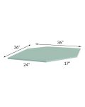 Midtown Mint Green Shaker 36" Diagonal Corner Sink Front Floor