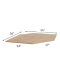 Midtown Timber Shaker 36" Diagonal Corner Sink Front Floor