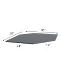 Vienna Indigo 36" Diagonal Corner Sink Front Floor