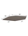 Vienna Kona Brown 36" Diagonal Corner Sink Front Floor