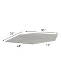Gramercy Grey Mist 36" Diagonal Corner Sink Front Floor