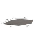 Salem Dark Grey 36" Diagonal Corner Sink Front Floor