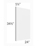 Midtown White Shaker 1-1/2" Appliance End Panel