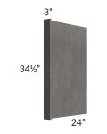 Salem Dark Grey 3" Appliance End Panel