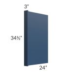 Portland Navy Blue Appliance End Panel with a 3" Return