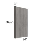Providence Slate Grey Appliance End Panel with a 3" Return