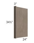 Providence Natural Grey Appliance End Panel with a 3" Return