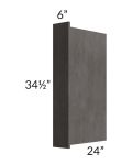 Midtown Dark Grey Shaker 6" Appliance End Panel