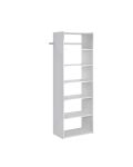 Essential Shelf Tower Closet Storage Wall Mounted Organizer Kit System with Shelves and Hanging Rod