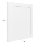 Aspen White Shaker 24" Base End Decorative Door