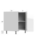Milan White Gloss 33" Easy Reach Corner Cabinet