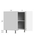 Milan White Matte 33" Easy Reach Corner Cabinet