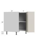 Milan Beige Matte 33" Easy Reach Corner Cabinet