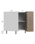 Milan Pecan 33" Easy Reach Corner Cabinet