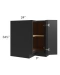 Vienna Black 33" Easy Reach Corner Cabinet
