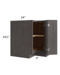 Salem Dark Grey 33" Easy Reach Corner Cabinet