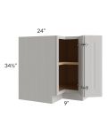 Salem Light Grey 33" Easy Reach Corner Cabinet