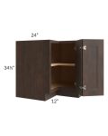 Tuscan Kona Brown 36" Easy Reach Corner Cabinet