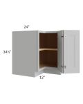 Tuscan Painted Grey 36" Easy Reach Corner Cabinet