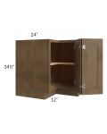 Midtown Mocha Shaker 36" Easy Reach Corner Cabinet