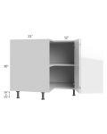Milan White Gloss 36" Easy Reach Corner Cabinet