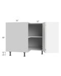 Milan White Matte 36" Easy Reach Corner Cabinet