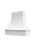 Metro White Asheville Smooth Curved Hood with Classic Molding