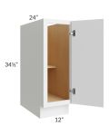Metro White 12" Full Height Door Base Cabinet 