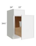Metro White 15" Base Cabinet with Single Trashcan Pullout